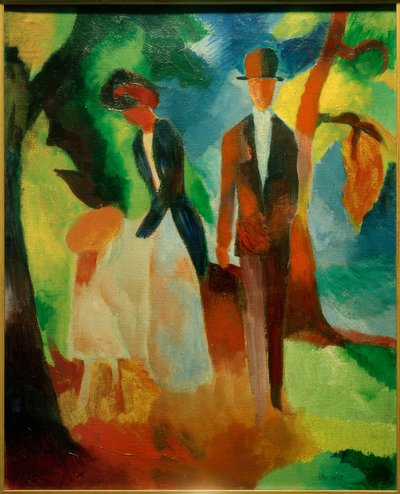 People at the Blue Lake by August Macke